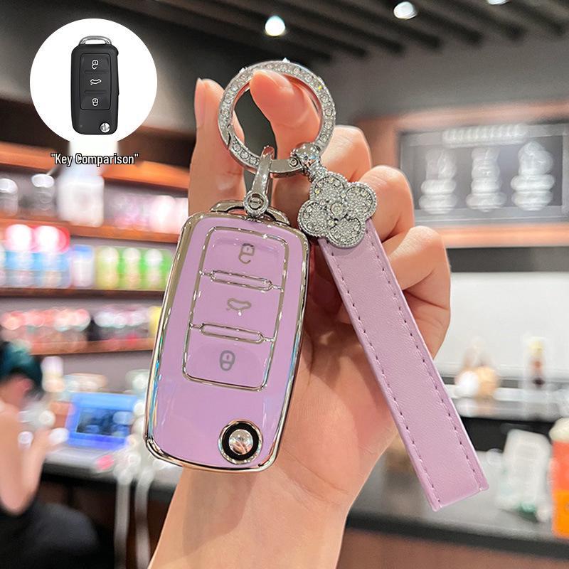 Volkswagen Key Cover: Fits Sagitar, Lavida, Jetta, Passat, Bora, Tiguan – Unisex Car Key Shell