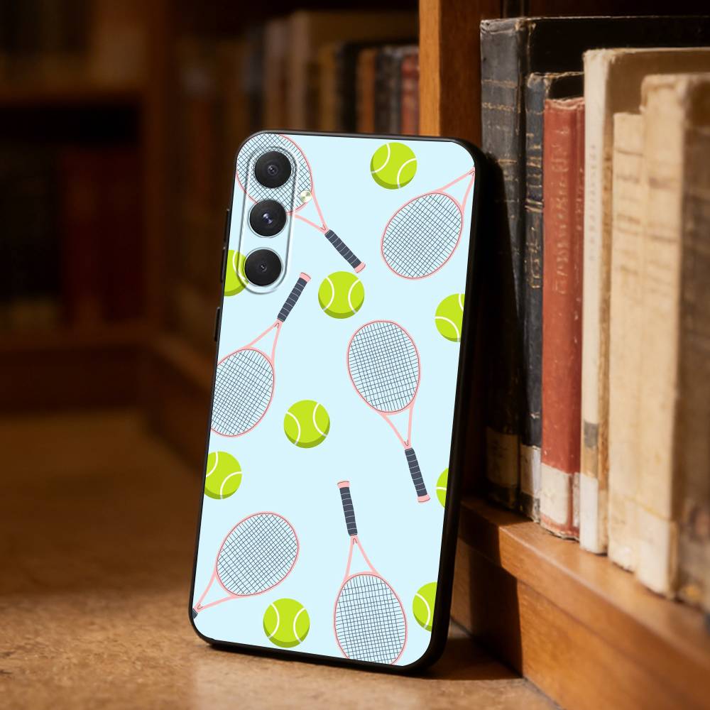 Tennis  Phone Case For Samsung S26,S25,S24,S23,S22,S21,Plus,Fe,Lite,Others Black Cover