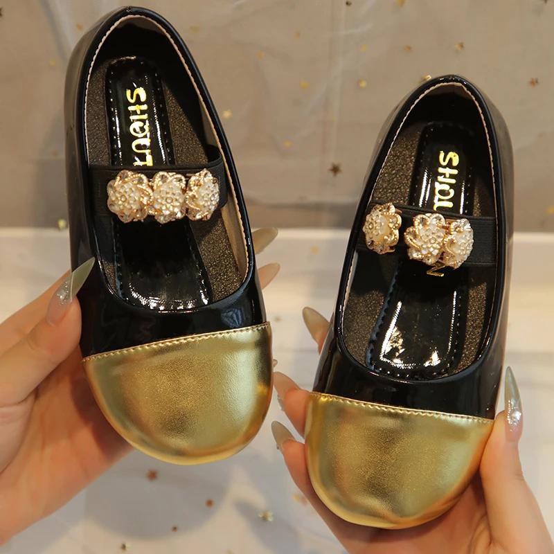2024 Children Leather Shoes for Girls Autumn New Princess Fashion Korean Style Soft Bottom Anti-slippery Casual Versatile Flats