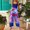 Women's Casual Christmas Printed Jumpsuit Sleeveless Printed Cotton Jumpsuit