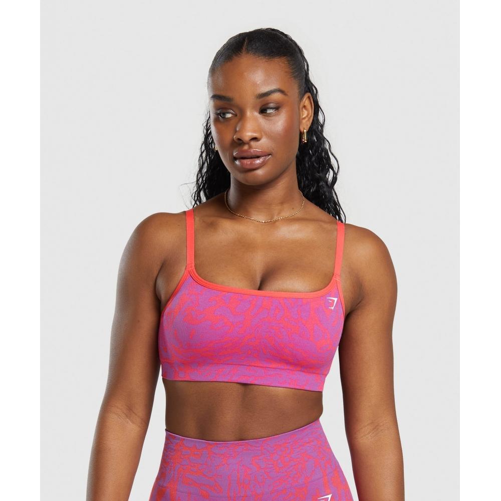 

GYMSHARK Adapt Safari Seamless Sports Bra Shelly Pink Fly Coral B6A6E KB3R