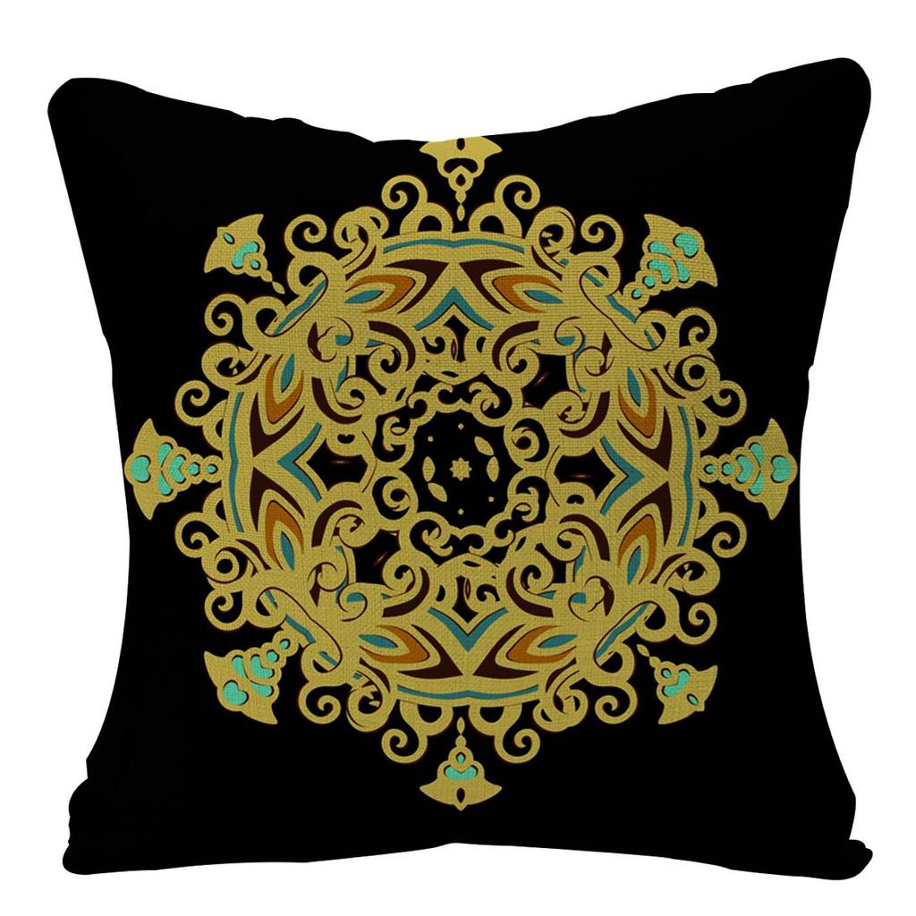 Modern Simple Orange Geometric Abstract Linen Pillow Cover Home Cushion Cushion