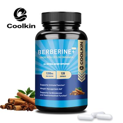 Berberine Capsules, 1200 Mg Per Serving, Fortified with Organic Ceylon Cinnamon, Adult Dietary Supplement, To Boost Immunity.