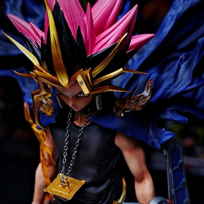 Yugi Muto Figure Dark Game Dimensional Figurine Duel Monsters Action Figures 28cm PVC Statue Collection Ornament Kids Toy Gifts