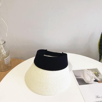 2026 Summer women casual straw hat Sun shade cap Lady female outdoor Holiday beach visor cap Large brim hat Gorros