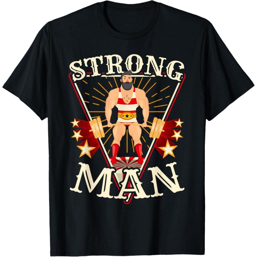 Deadlift Shirt - Vintage Circus Strongman Costume T-Shirt S