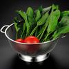 Stainless Steel Colander With Double Handle Food Pasta Strainer Basket With Self-Draining Solid Ring Base Fine Mesh Filter