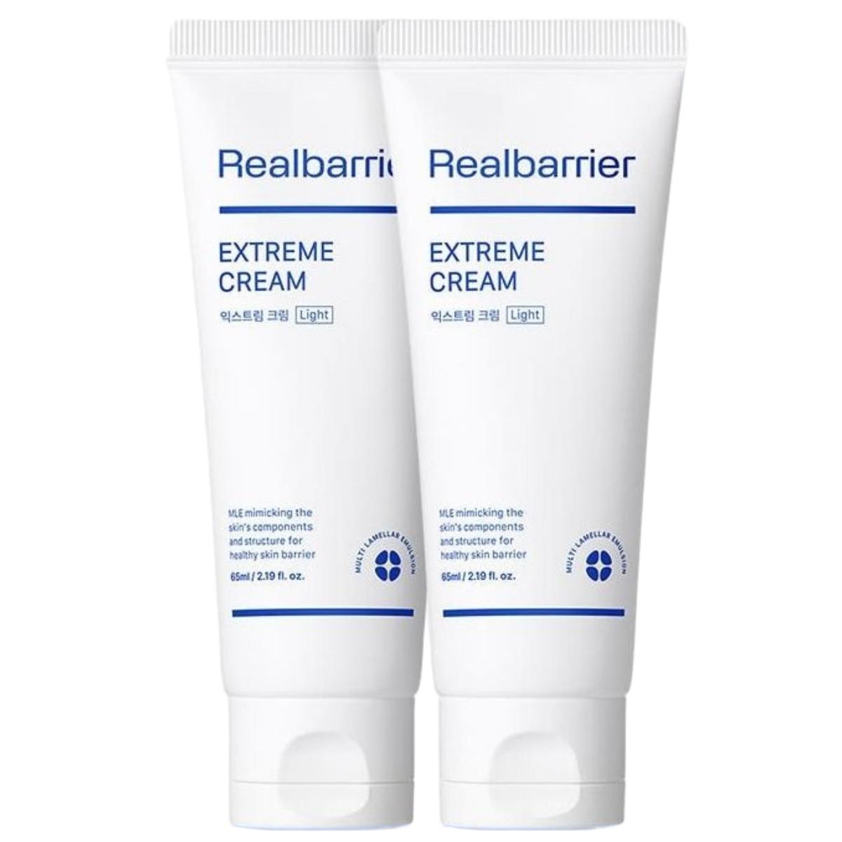 Real Barrier Extreme Cream Lite Lightweight Skin Barrier Moisturizer 1+1 Set (65ml x 2 + 10ml Lotion)