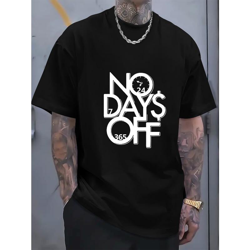 

European sizes Single-Sided Printed Round Neck Short Sleeve T-Shirt, NOOAYSOFF Printed T-Shirt, T-Shirt, Summer Casual Short Sleeve T-Shirt 4XL чорний