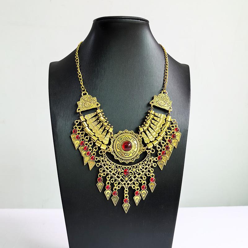

European and American Retro Ethnic Jewelry, Water Drop Tassel Necklace, Sweater Chain, Collarbone Chain Accessories