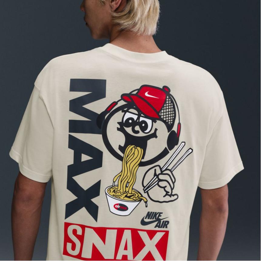 Nike Sportswear AS U NSW Tee M90 OC Sole Food Logo Cartoon Crew Neck Short Sleeve T-Shirt Men Tops Off-White HJ0769133