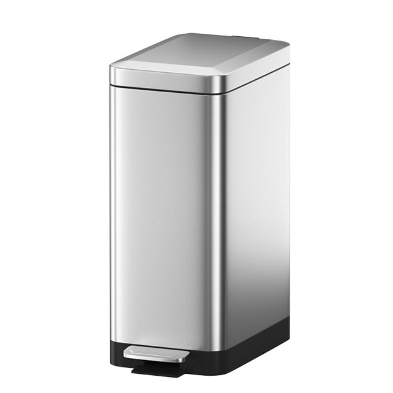 Foot Operated Bathroom Waste Bin Kitchen Living Room Garbage Storage Bucket Household Stainless Steel Garbage Can