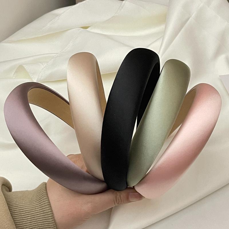 Hairbands for Girls Fashion Satin Silk Hair Bands for Women Hair Accessories Sponge Headband High Quality Hair Accessories