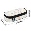 Pencil Pouch Portable Durable 300D Polyester Zipper Closure with Mesh Pocket Removable Divider and Pen Slots for Everyday Study