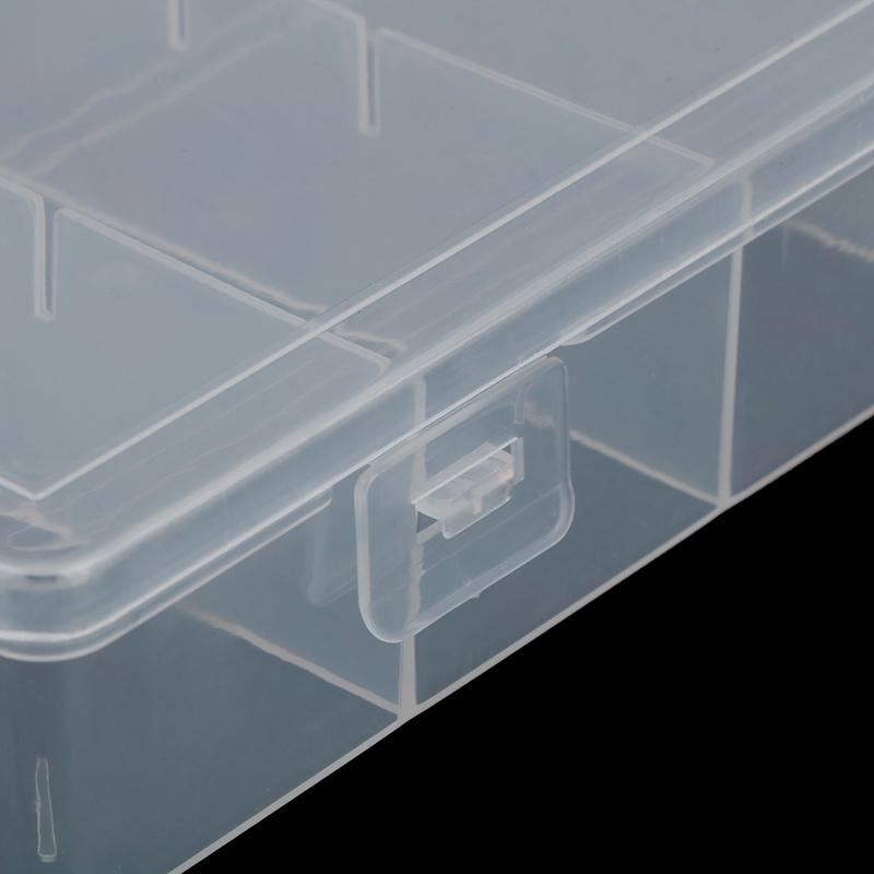6 přihrádek plastový úložný box praktický box na nářadí průhledné PP krabičky pouzdro na korálky a šperky organizér kontejner