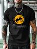 Lässiges "The Prodigy" Grafik-T-Shirt - Schwarzes Kurzarm-Rundhals-T-Shirt mit gelbem Spinnen-Design