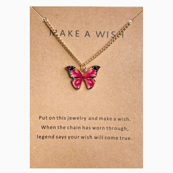 Women Necklace Butterfly Shape Good Workmanship Creative Alloy Women Pendant for Gift