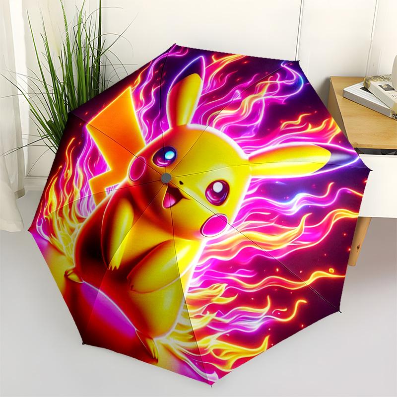

1pc Pikachu Automatic Open/Close Umbrella - Compact Travel Umbrella with 8-Rib Durable Frame, Lightweight & Portable yy251023006