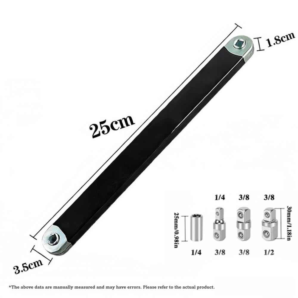 Professional Grade Offset Extension Wrench 4 Adapter Set Compact Extension Wrench  DIY Repair