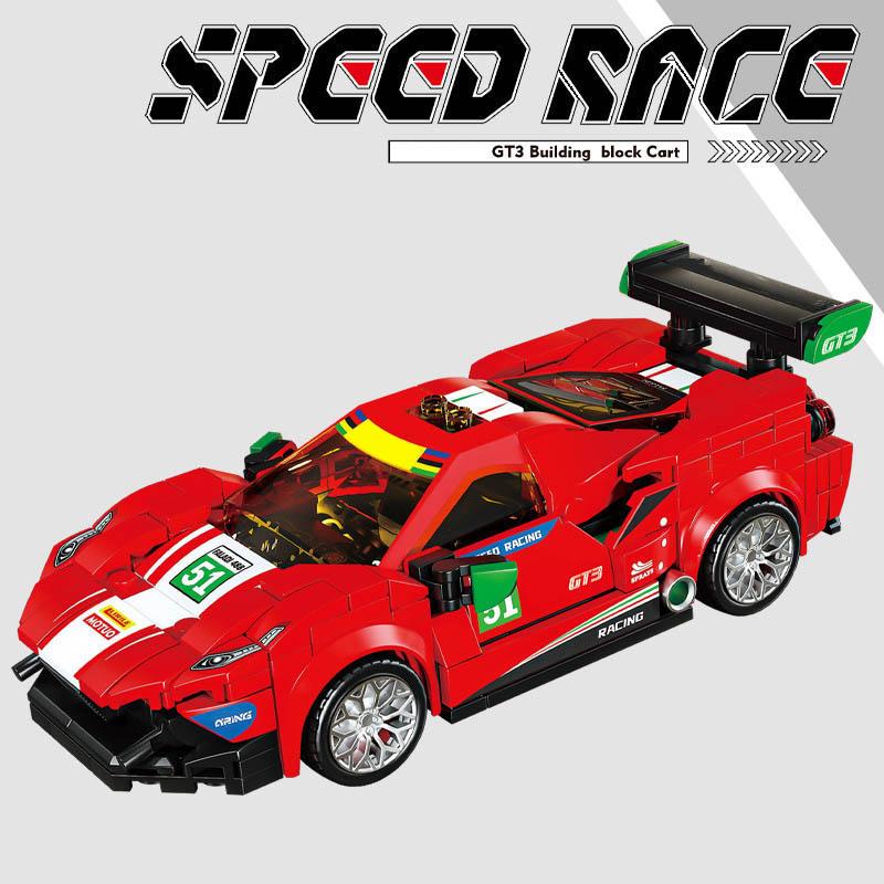Technical City Racing Car Building Blocks Set GT3 RS6 Supercar Model MOC Sport Cars Bricks Toys For Children Boys Christmas Gift