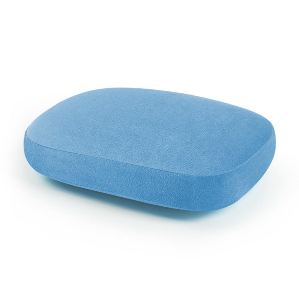

High Elasticity Latex Pillow Removable Travel Neck Pillow Nap Pillow for Cervical Spine Protection синій