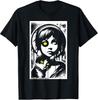 Punk Girl und Katze Graffiti Grunge Used Vintage T-Shirt Unisex T-Shirt