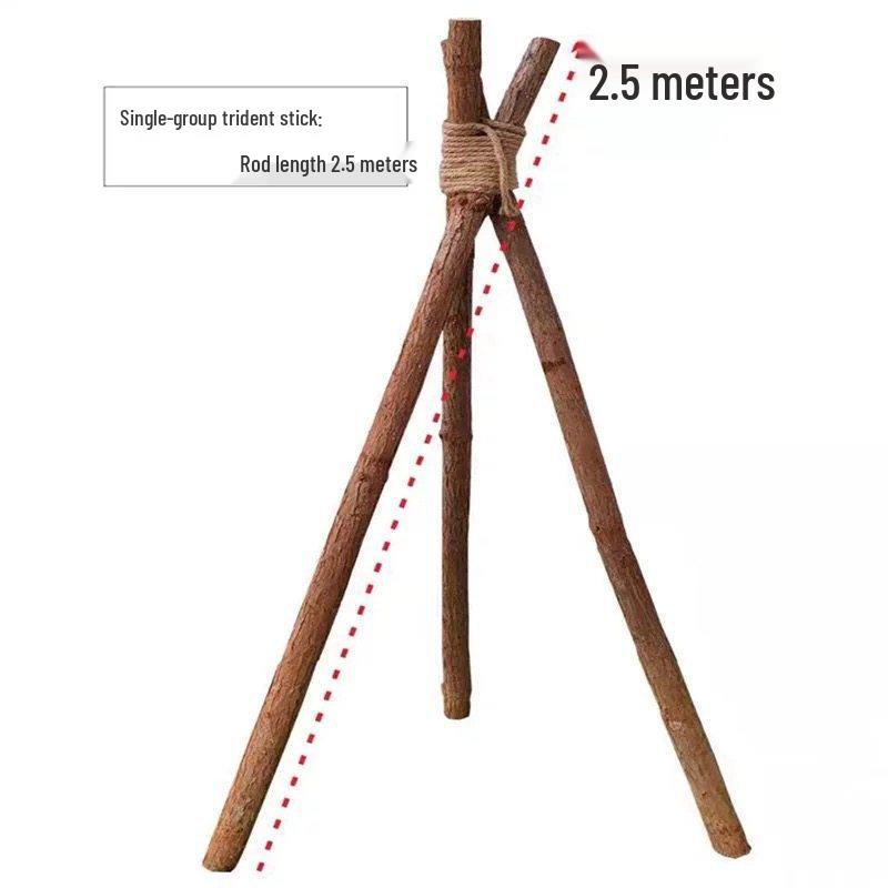 Wooden Tripod Camping Rack for Pots & Bonfire Parties
