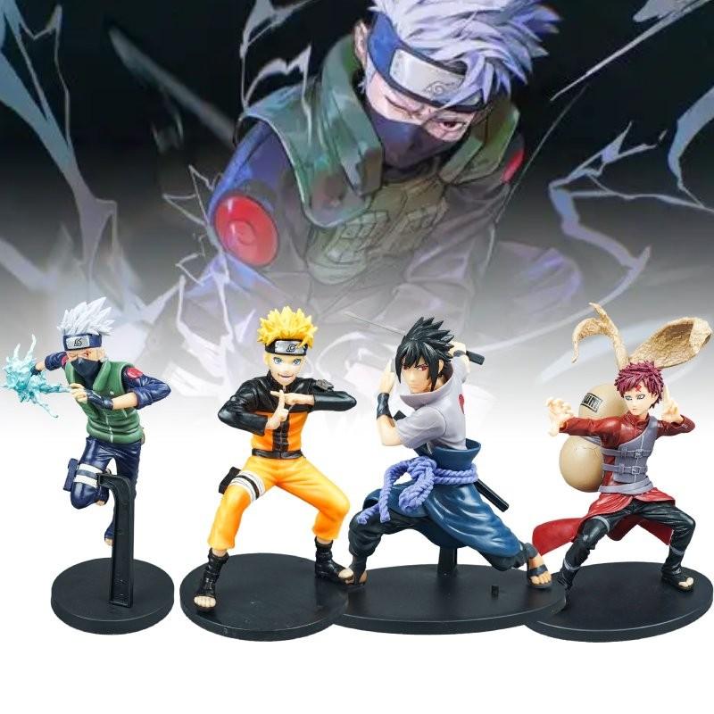 Sasuke Uchiha Naruto Uzumaki Gaara Kakashi Pvc Toy Model Children Christmas Gift