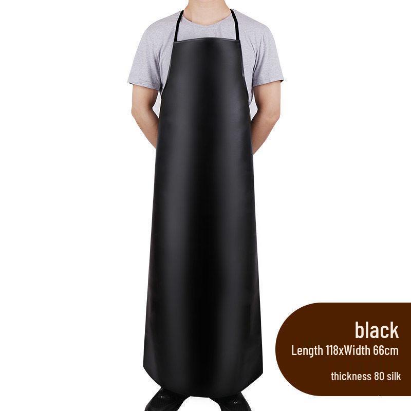 Waterproof Oil-Resistant PU Leather Apron for Dishwashing, Cleaning, and Work – Unisex
