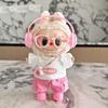 Vestiti per Bambola Labubu di Prima, Seconda, Terza Generazione 17cm con Cuffie, Occhiali, Set Sportivo da Tennis Rosa