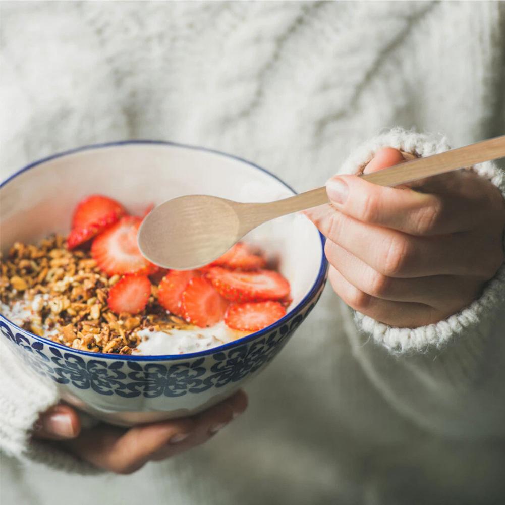 Stirring Spoon Wood Soup Spoons Eating Mixing Stirring Cooking Long Handle Spoon Coffee Mixing Spoon Kitchen Utensils