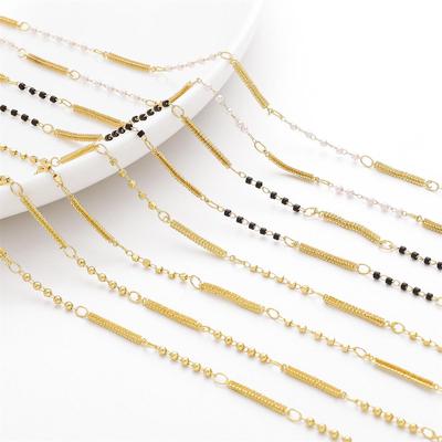 Copper Handmade Link Chains Bulk Caterpillar Chain Bracelet Findings For Jewelry Making DIY Accessories