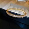 Fashion Four-leaf Flower Fashion Light Luxury Zircon Bracelet Full of Diamonds Versatile Niche Ladies Bracelet