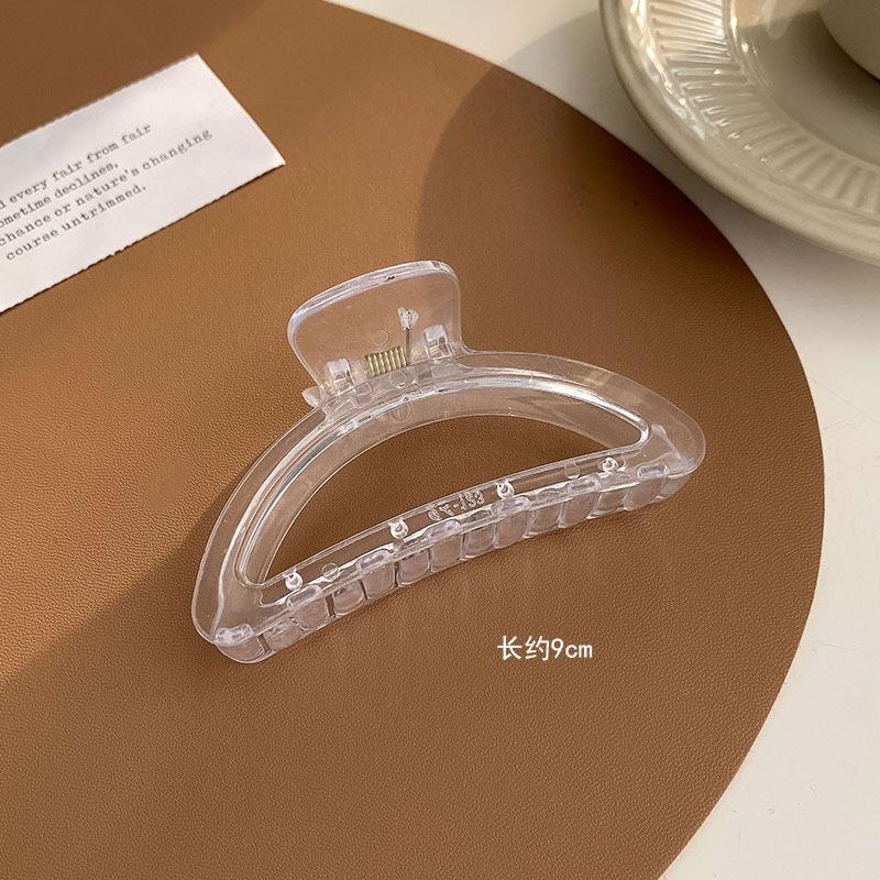 New Women Elegant Brown Beige Flower Geometric Hair Claw Clips Lady Plastic Hairpins Crab Hair Clips Fashion Hair Accessories