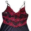 2 Pcs/Set Women Nightdress Panties Set Low-cut V Neck See-through Mesh Flower Embroidery
