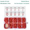 351Pcs 10 Sizes Silicone O-Ring Set With Storage Box Oil And Heat Resistant For Cars And Pipelines Diy Accessories