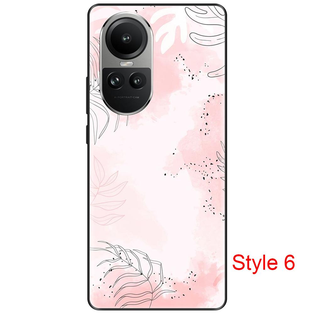 Black Case for Oppo Reno 10 10Pro 6.67inch Case On OppoReno10Pro Dust-proof Fundas Coque Etui Bumper Soft Tpu