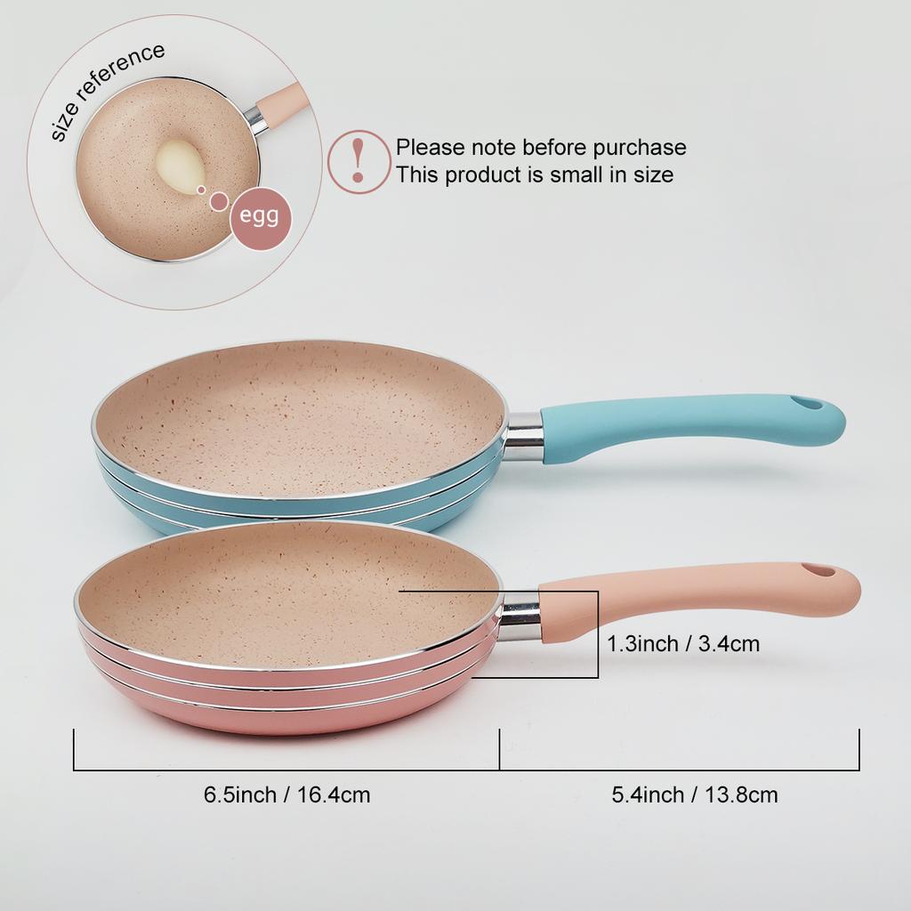 16cm Non-stick Frying Pan Mini Egg Pan Breakfast Omelet Pans Skillet Pancake Home Induction Gas Stove Saucepan Kitchen Cookware