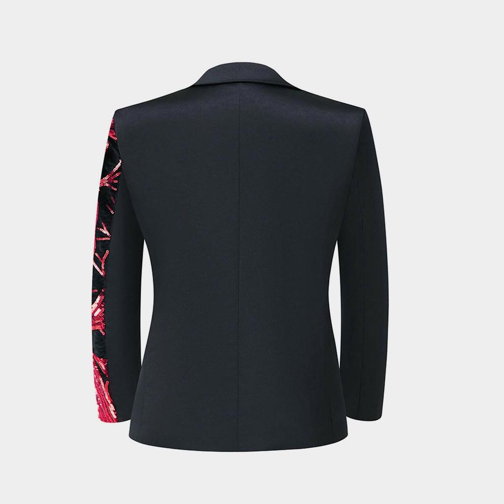 Jungen Glitzer Schimmernder Lässiger Blazer - Trendige Leichte Luxusjacke