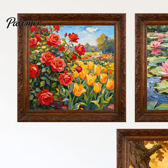 Easy Install Window Decor for Beginners 4Pcs Four Seasons Landscape Wall Sticker, Waterproof PVC Decorative Modern Scenery Decorations Office