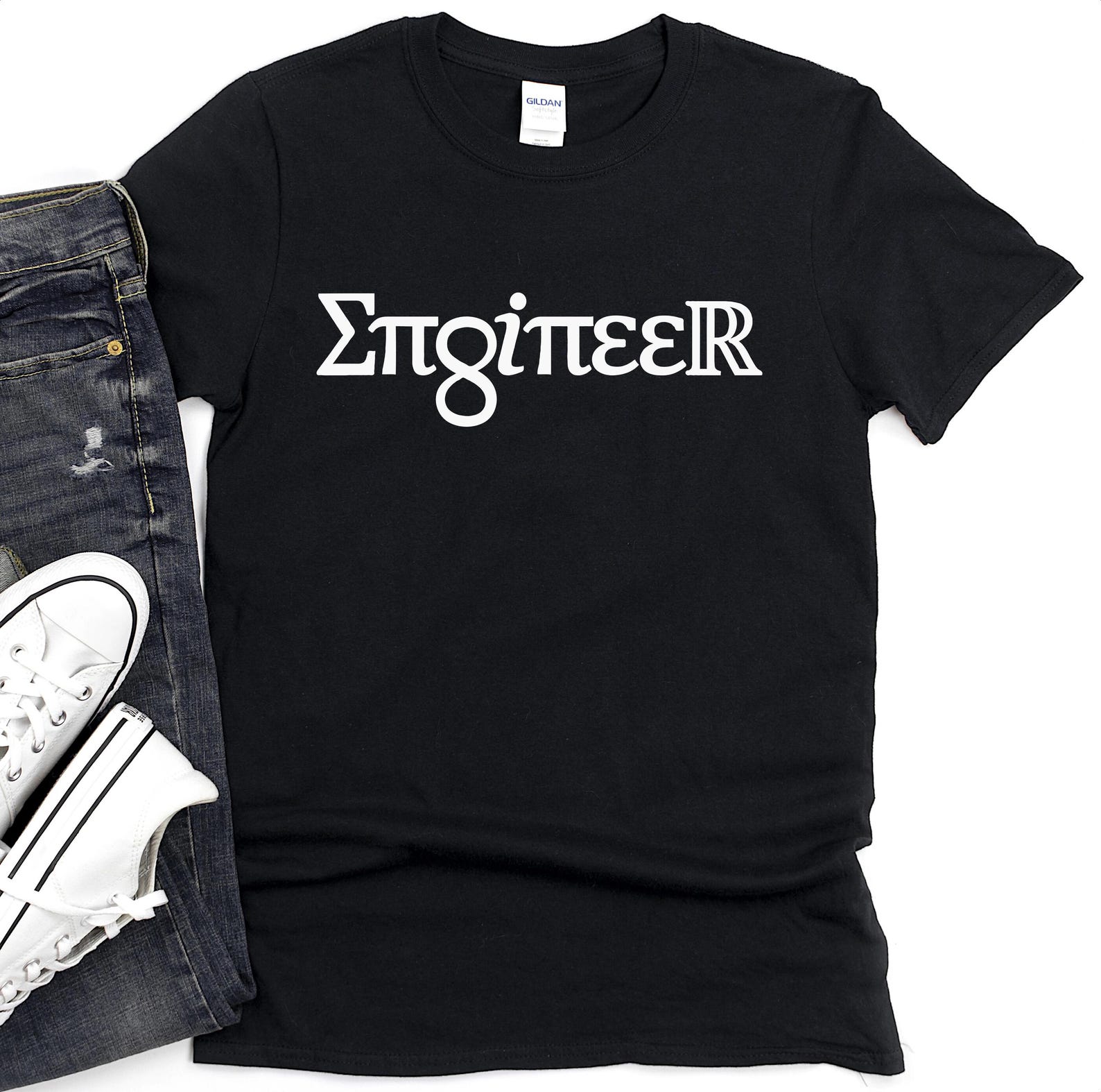 Engineer T-Shirt | Greek Symbol Science Tee M