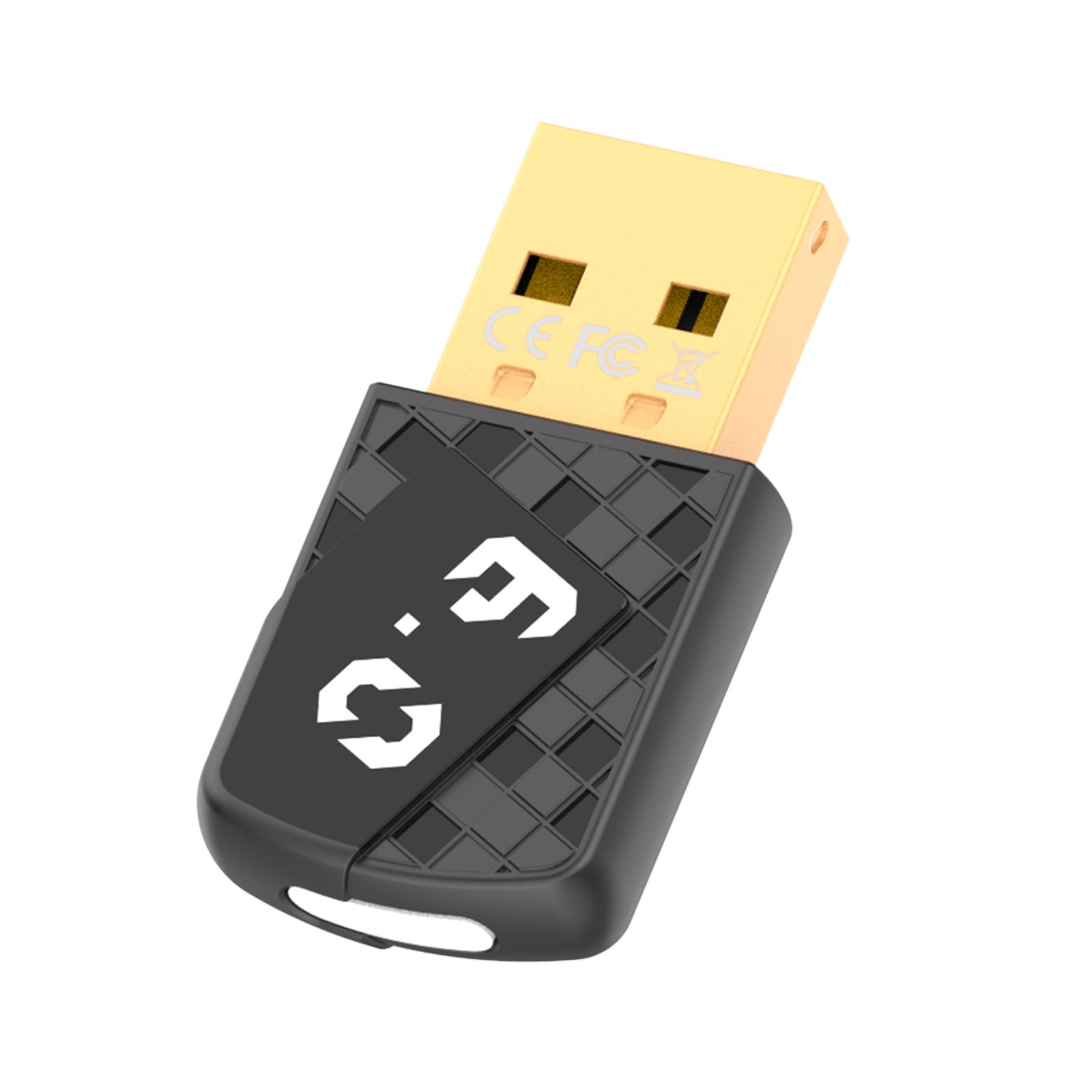 

Bluetooth-compatible 6.0 USB Wireless Audio Adapter Plug & Play Dongle Adapter for Headset Speaker Keyboard Mouse Printer чорний