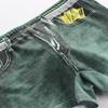 Herren-Boxerunterwäsche, mittelhoher Schnitt, Imitation von Jeans mit 3D-Druck, Shorts, Slips, elastische Wraps, U-konvexe Höschen