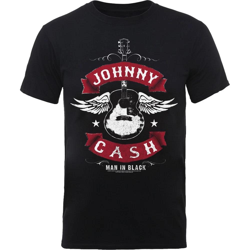 Johnny Cash Winged Guitar Unisexs TShirt L