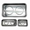 Magnetic Stainless Steel Bowl Set - 5-Piece Storage Plates in 3", 4", and 6" Sizes for Tools