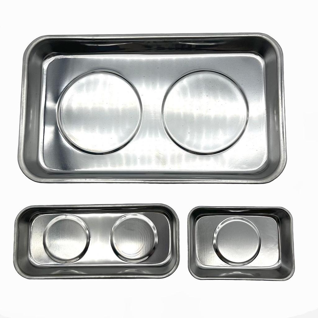 Magnetic Stainless Steel Bowl Set - 5-Piece Storage Plates in 3", 4", and 6" Sizes for Tools