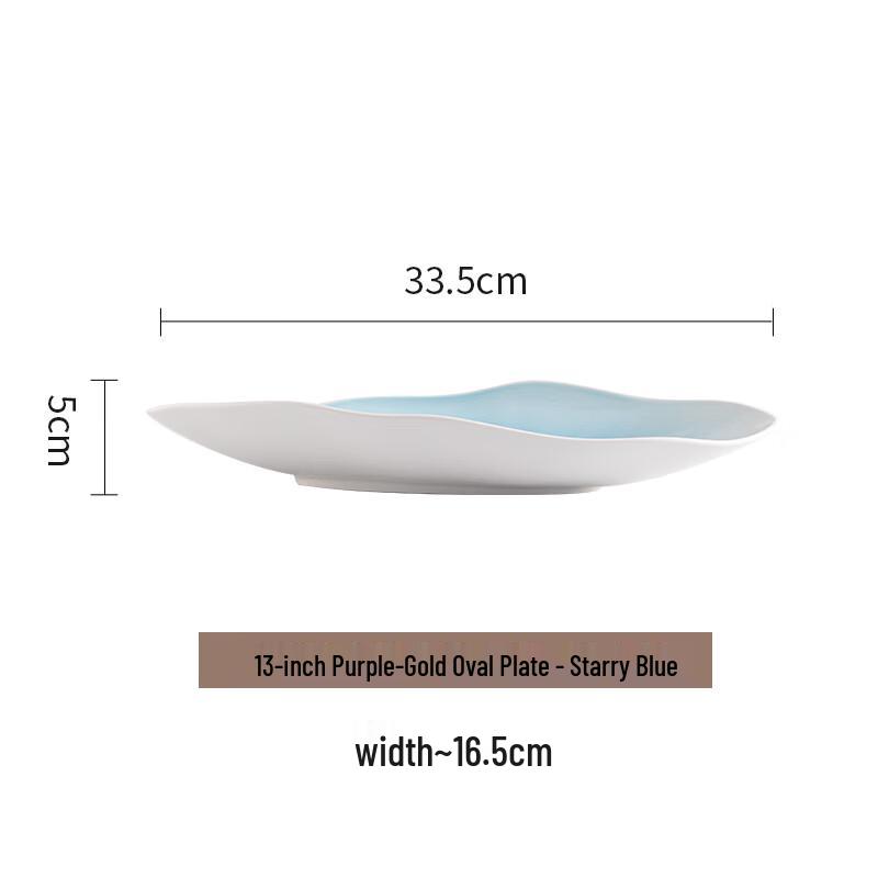 Elegant Ceramic Oval Fish Platter