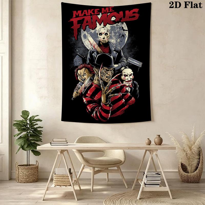 Horror Villain Pattern Home Decor Tapestry, Wall Hanging, Decorative RV Wall Cloth.SGT0917384