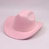 Western Cowboy Hat Imitation Pearl Lace Drop Chain Ornament Decorative Men's and Women's Party Holiday Jazz Hat