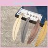 Feather Inspired Metal Bookmark Artistic Detailing Crafting Appreciation Student